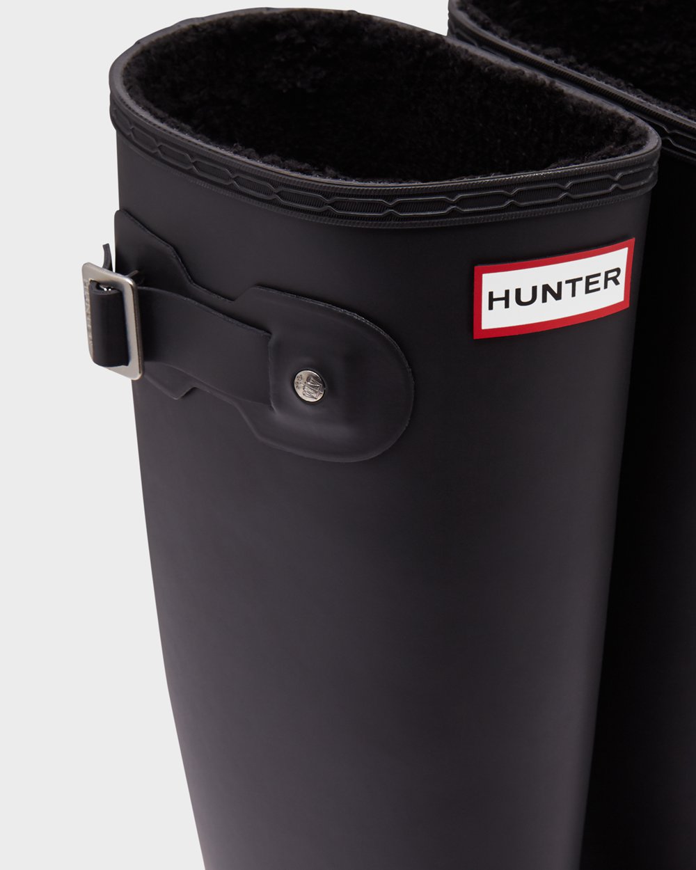 Womens Hunter Tall Rain Boots Black - Original Insulated - 1234890-PF